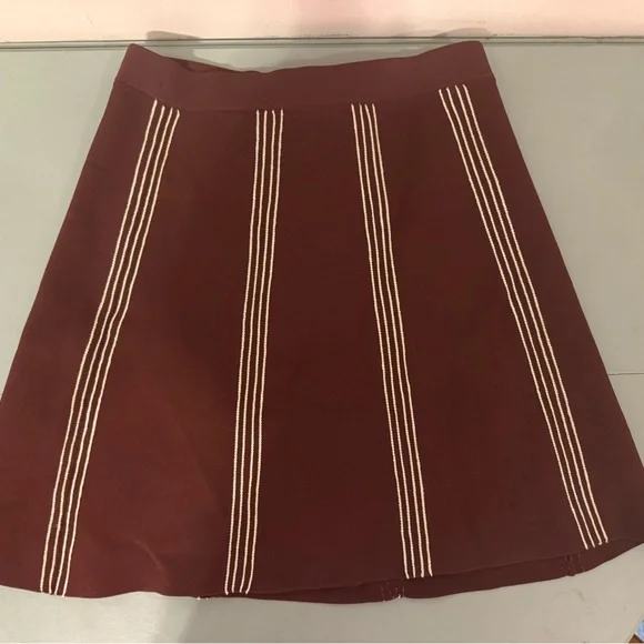 Sandro Brown A-Line Knit Skirt - Picture 2 of 7